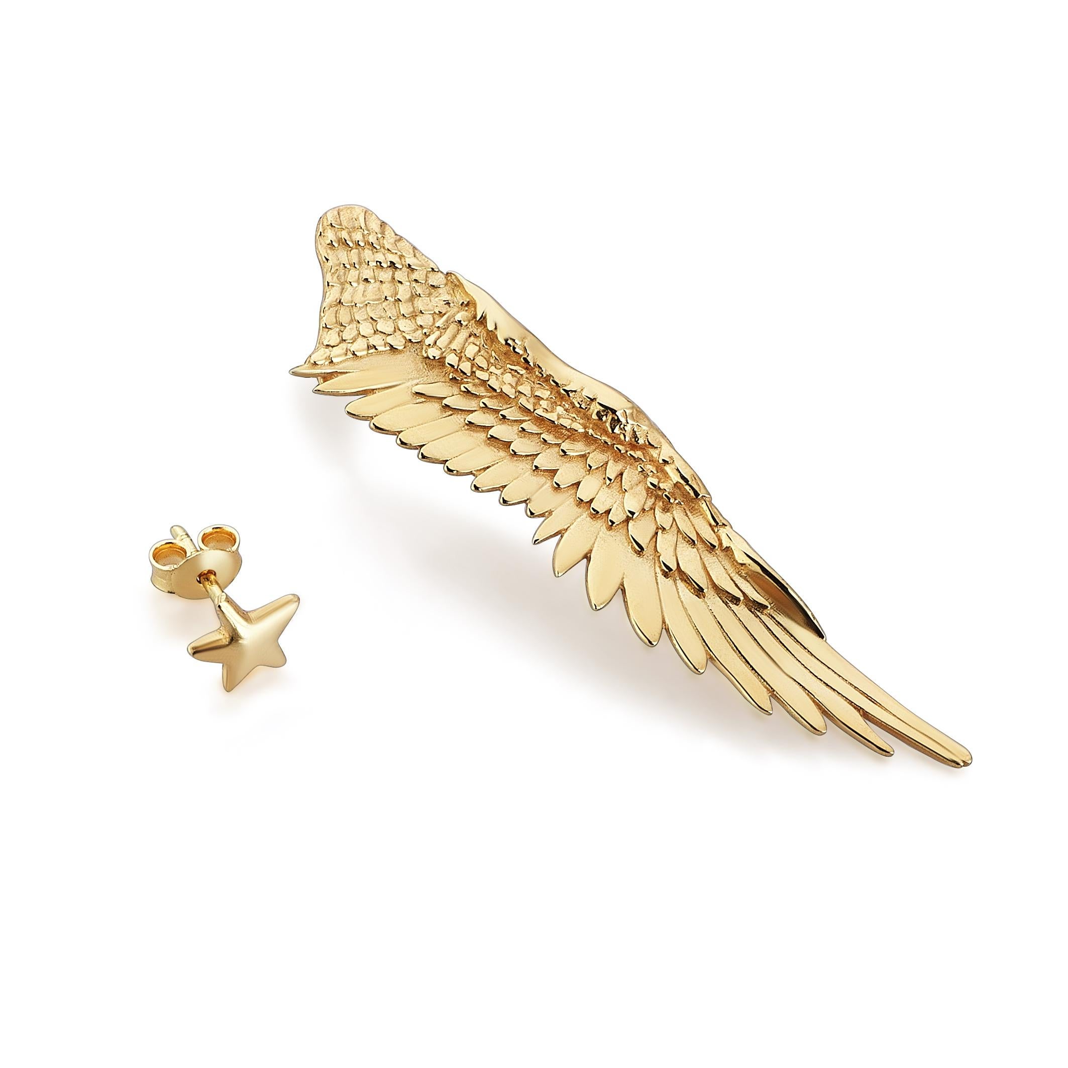 Women's Angel Wing Star Stud Earrings For Sale