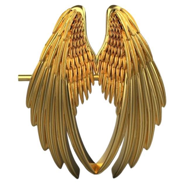 Angel Wings Brooch, 18K Gold For Sale