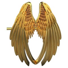 Angel Wings Brosche, 18 Karat Gold