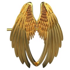 Angel Wings Brooch, 18K Gold