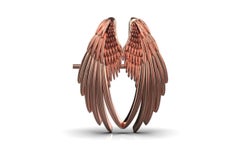Angel Wings Brooch, 18K Rose Gold