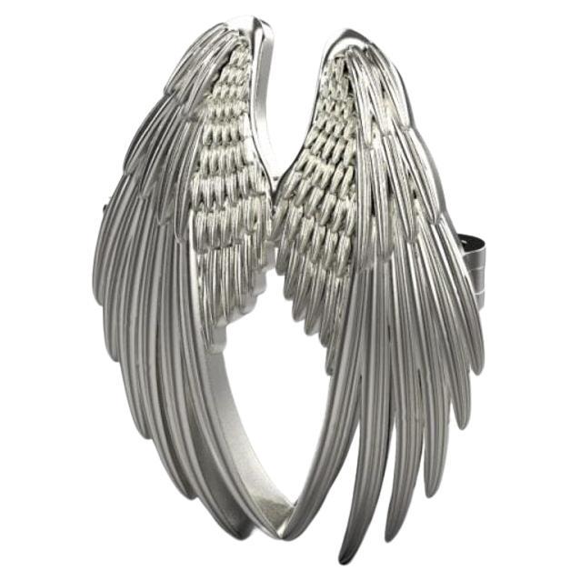 Angel Wings Brooch, Sterling Silver For Sale