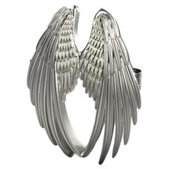 Angel Wings Brooch, Sterling Silver
