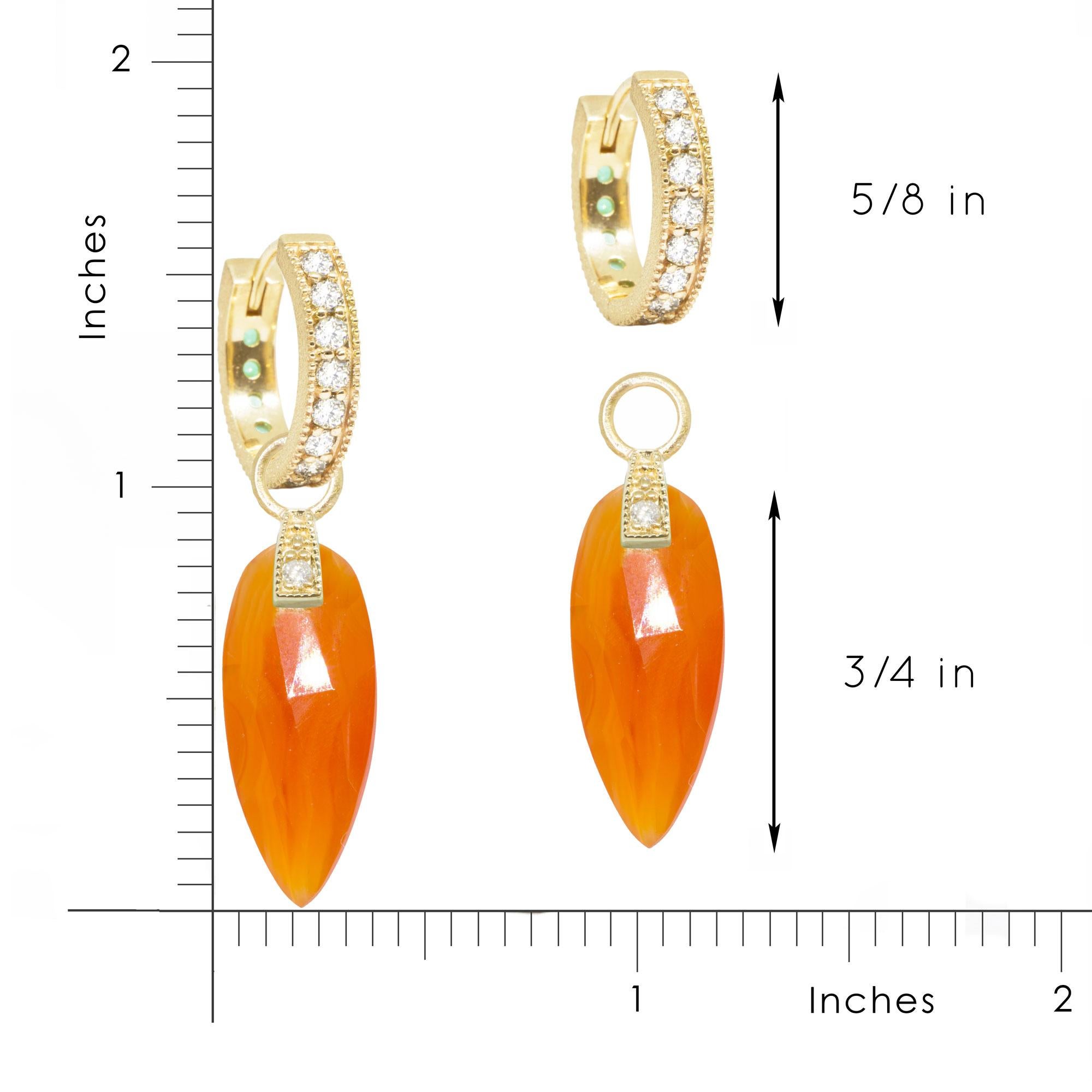 Women's or Men's Angel Wings Carnelian 18 Karat Gold Earrings For Sale