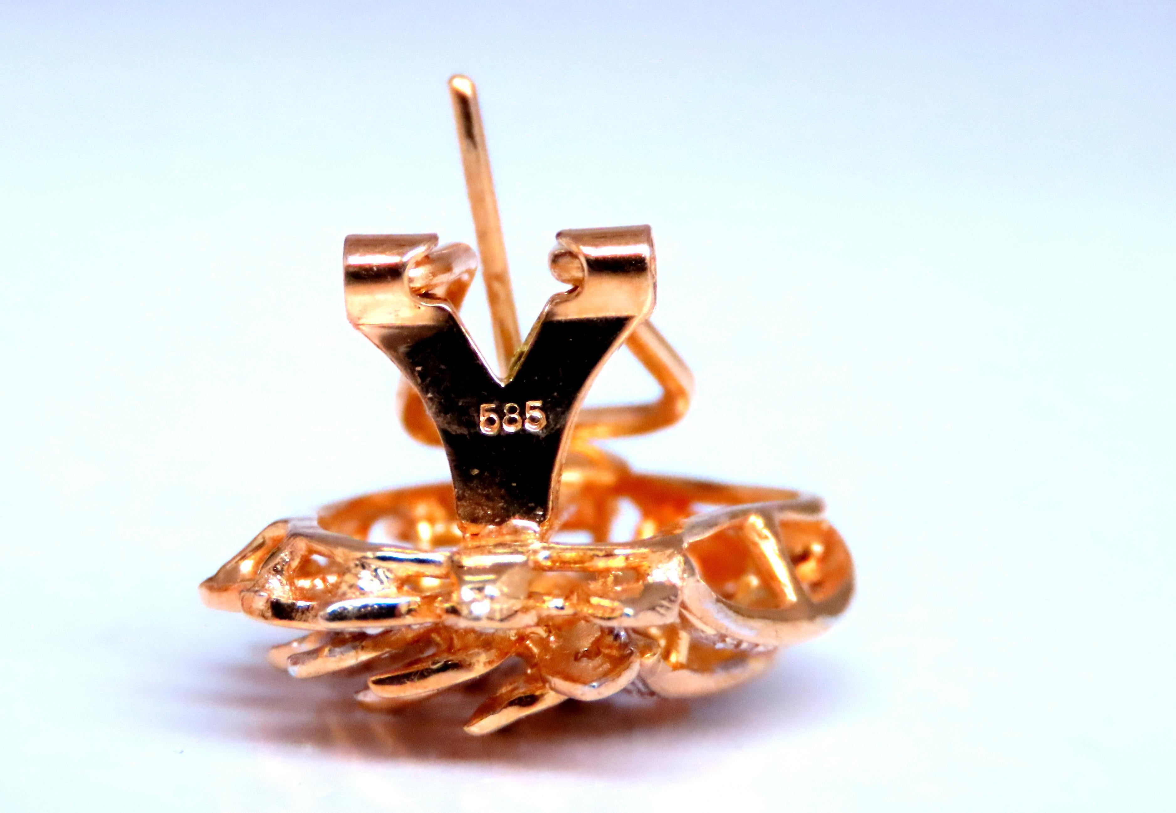 Belle Époque Angel Wings Diamond Earrings & Pendant Pearl Strand Necklace 14kt Gold 12386 For Sale