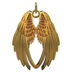 Angel Wings Pendant, 18K Gold