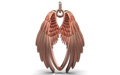 Angel Wings Pendant, 18K Rose Gold
