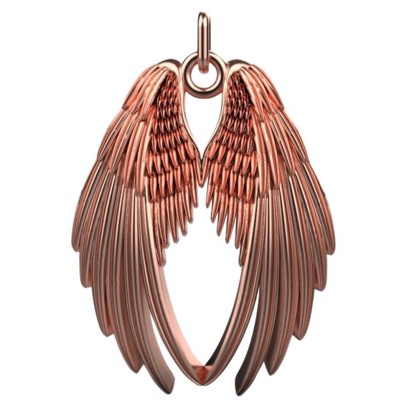 Pendentif ailes d'ange, or rose 18 carats