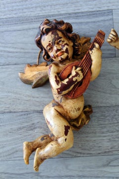 Angel Wood Handmade Putting Baroque Carving