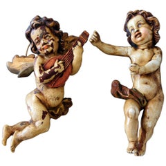 Angel Wood Handmade Putting Baroque Carving