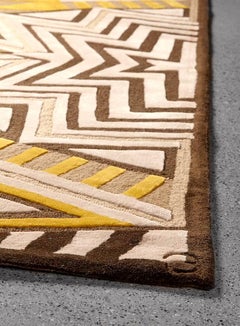 Angela Adams Galactic, Yellow and Brow Rug, Geometric, Wool, Handcrafted, Modern