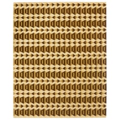 Angela Adams Garbo, Brown Area Rug, 100% New Zealand Wool, Handcrafted, Modern