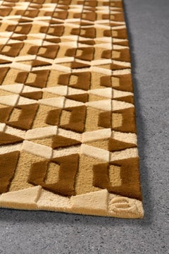 Angela Adams Garbo, Brown Area Rug, 100% New Zealand Wool, Handcrafted, Modern