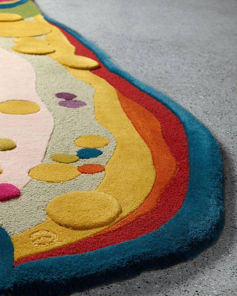Angela Adams Garden Rug 8 Round Colorful Natural Edge Handcrafted Modern For At 1stdibs Angela Adams Garden Rug 8 Round, Round Colorful Rugs