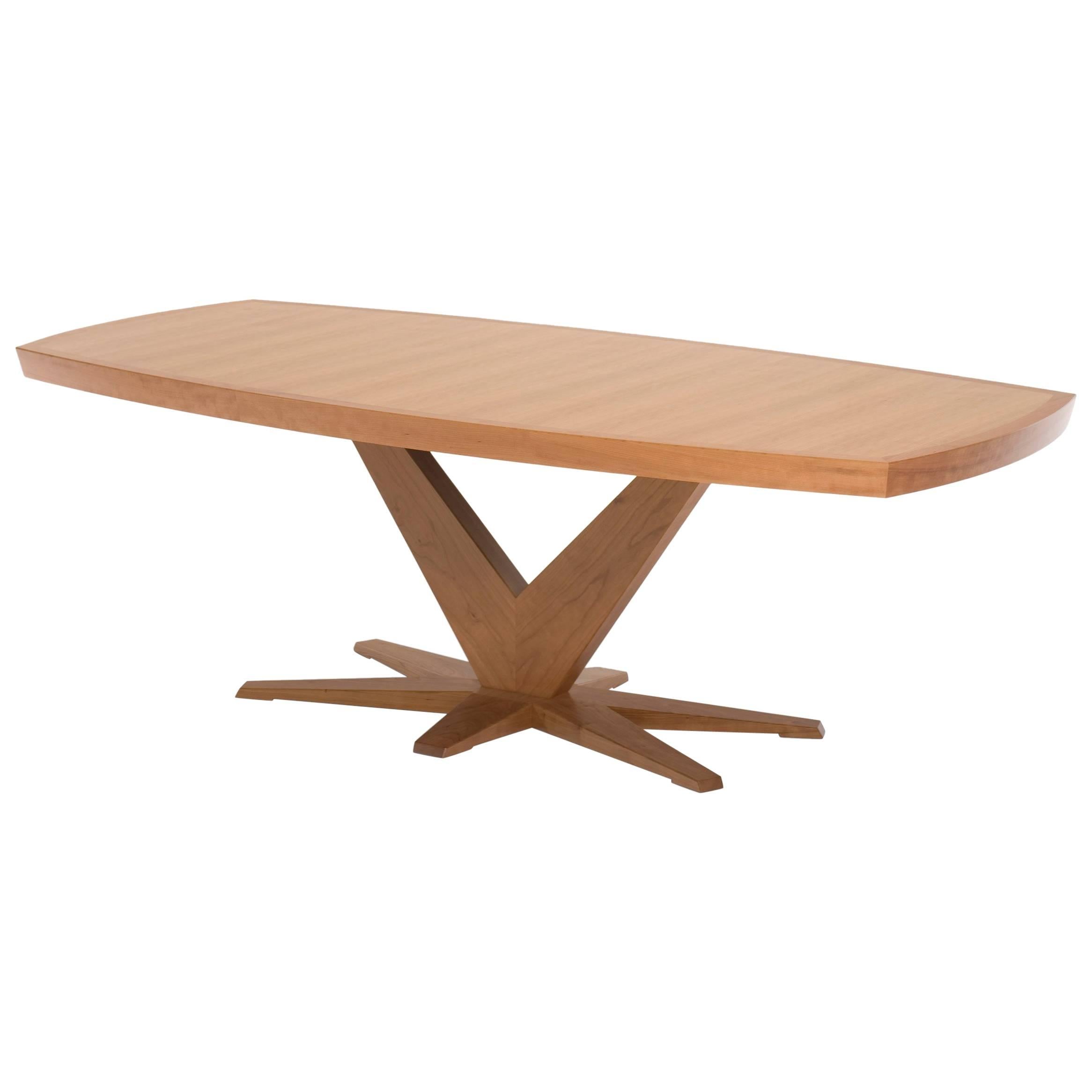 Angela Adams Haven Dining Table, Cherry, Seats Six-Eight, Handcrafted, Modern For Sale