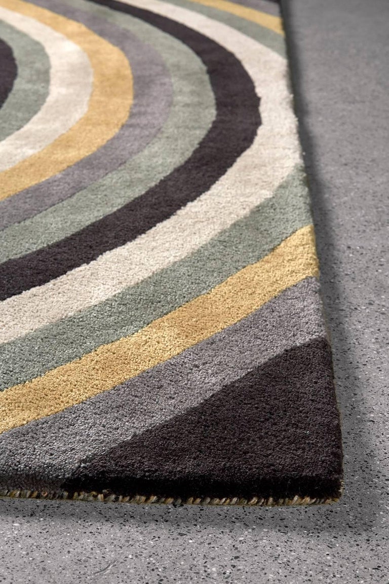 Angela Adams Infinity, Grey Rug, Geometric Circles, Wool ...