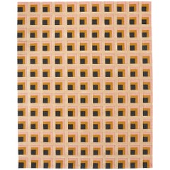 Angela Adams June, Pink Area Rug, 100% New Zealand Wool, Handcrafted, Modern