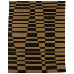 Angela Adams Mack, Brown Area Rug, 100% New Zealand Wool, Hand-Knotted, Modern