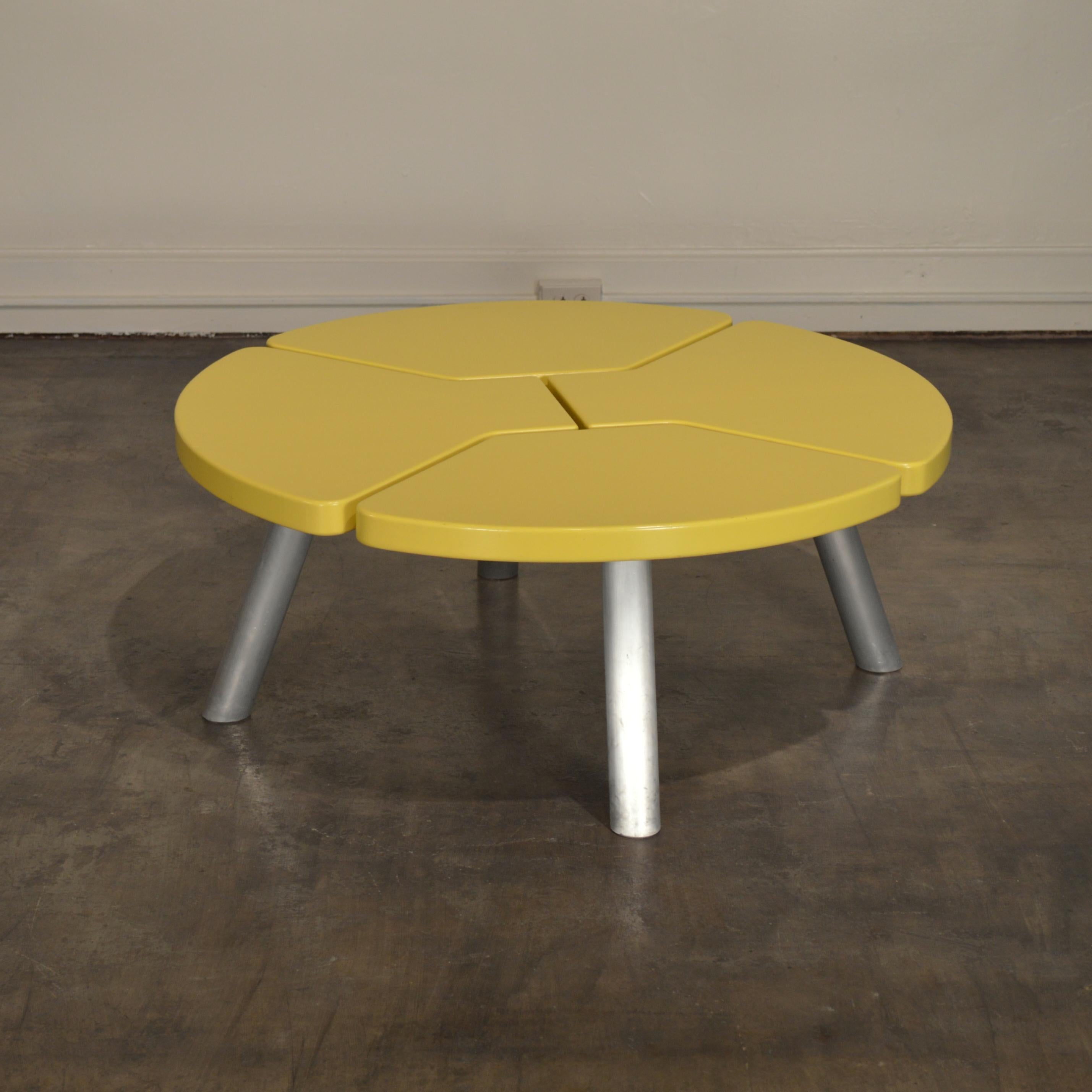 Organic Modern Angela Adams Mod Pod Coffee Table in Chartreuse For Sale