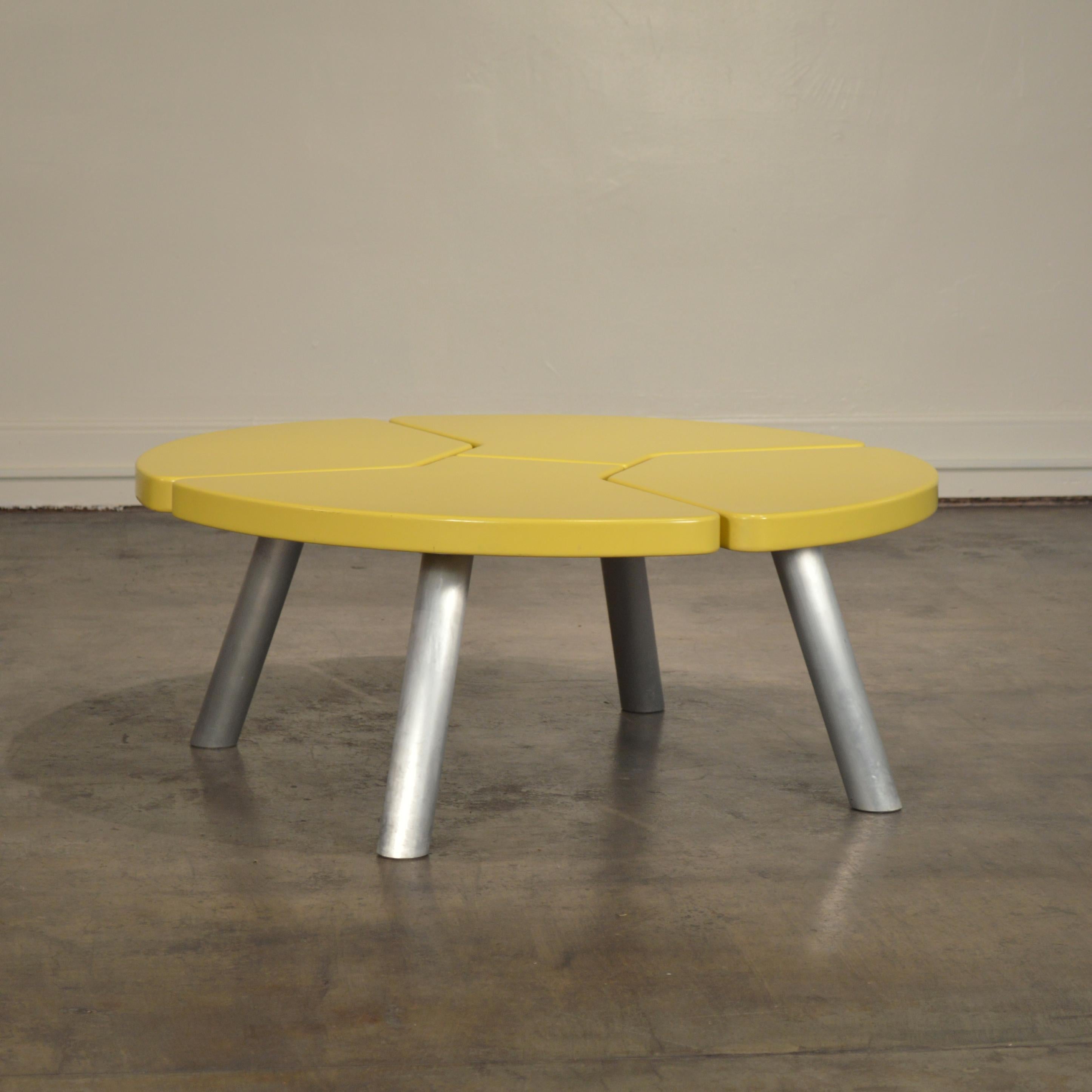 American Angela Adams Mod Pod Coffee Table in Chartreuse For Sale