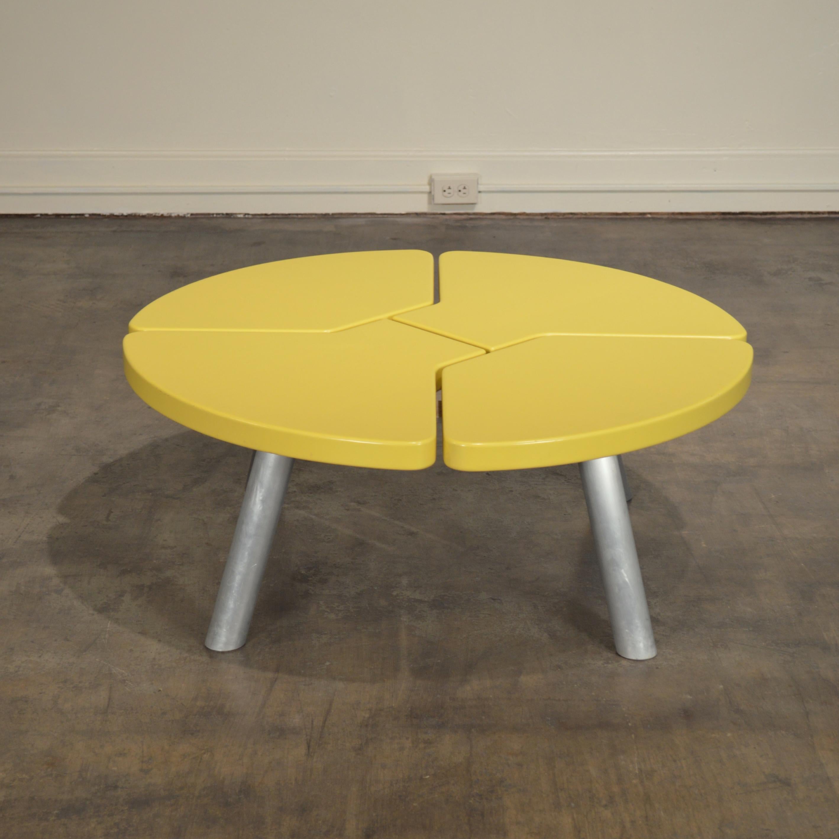 Contemporary Angela Adams Mod Pod Coffee Table in Chartreuse For Sale