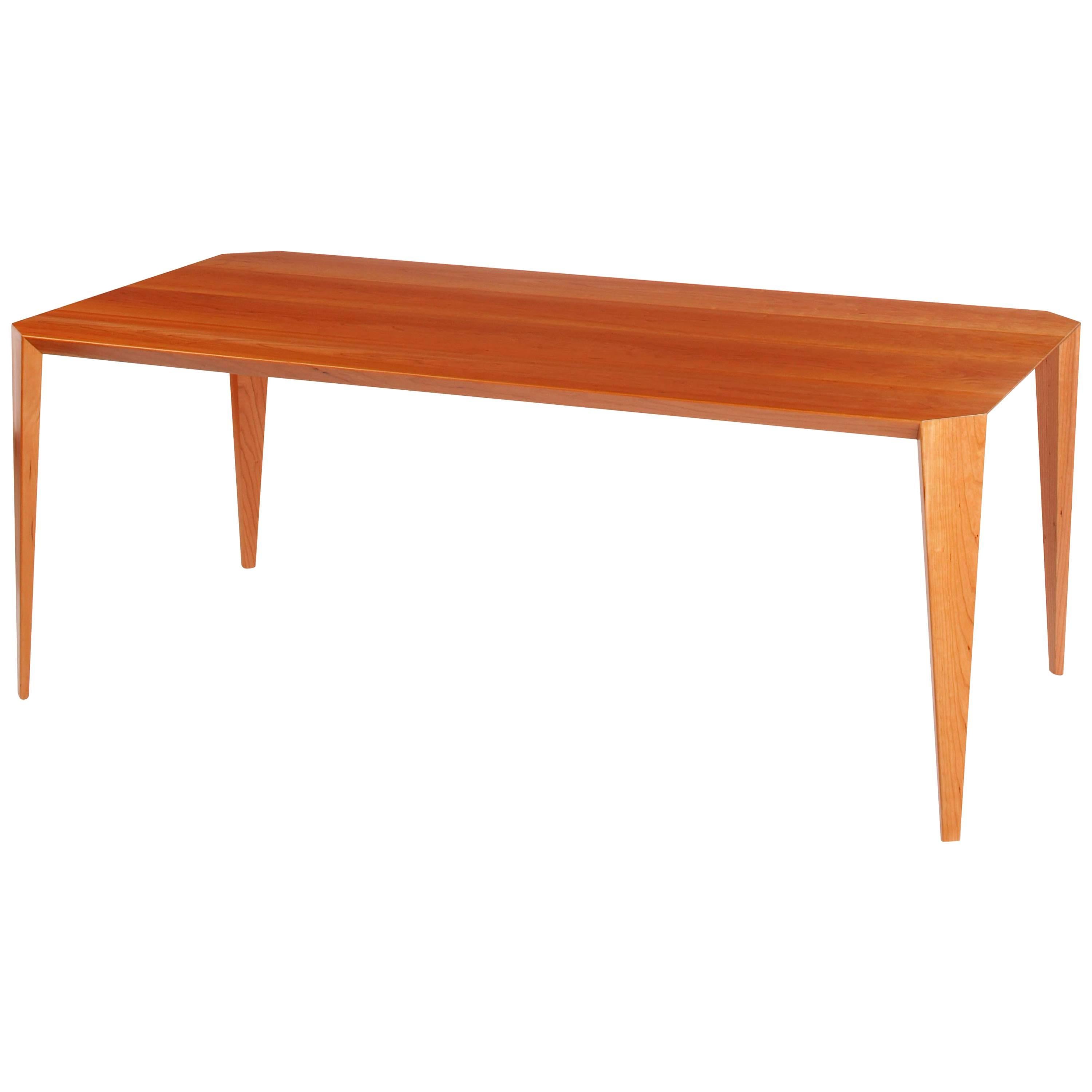 Angela Adams Origami Dining Table in Cherry, Seats Six, Handcrafted, Modern For Sale