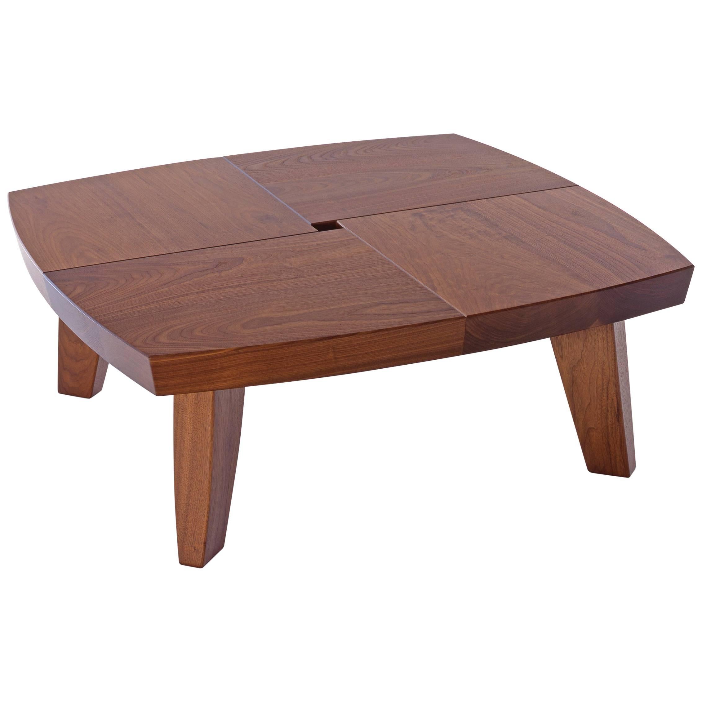 Angela Adams Sea Turtle Coffee Table, Walnut, Solid Wood, Handcrafted, Modern For Sale