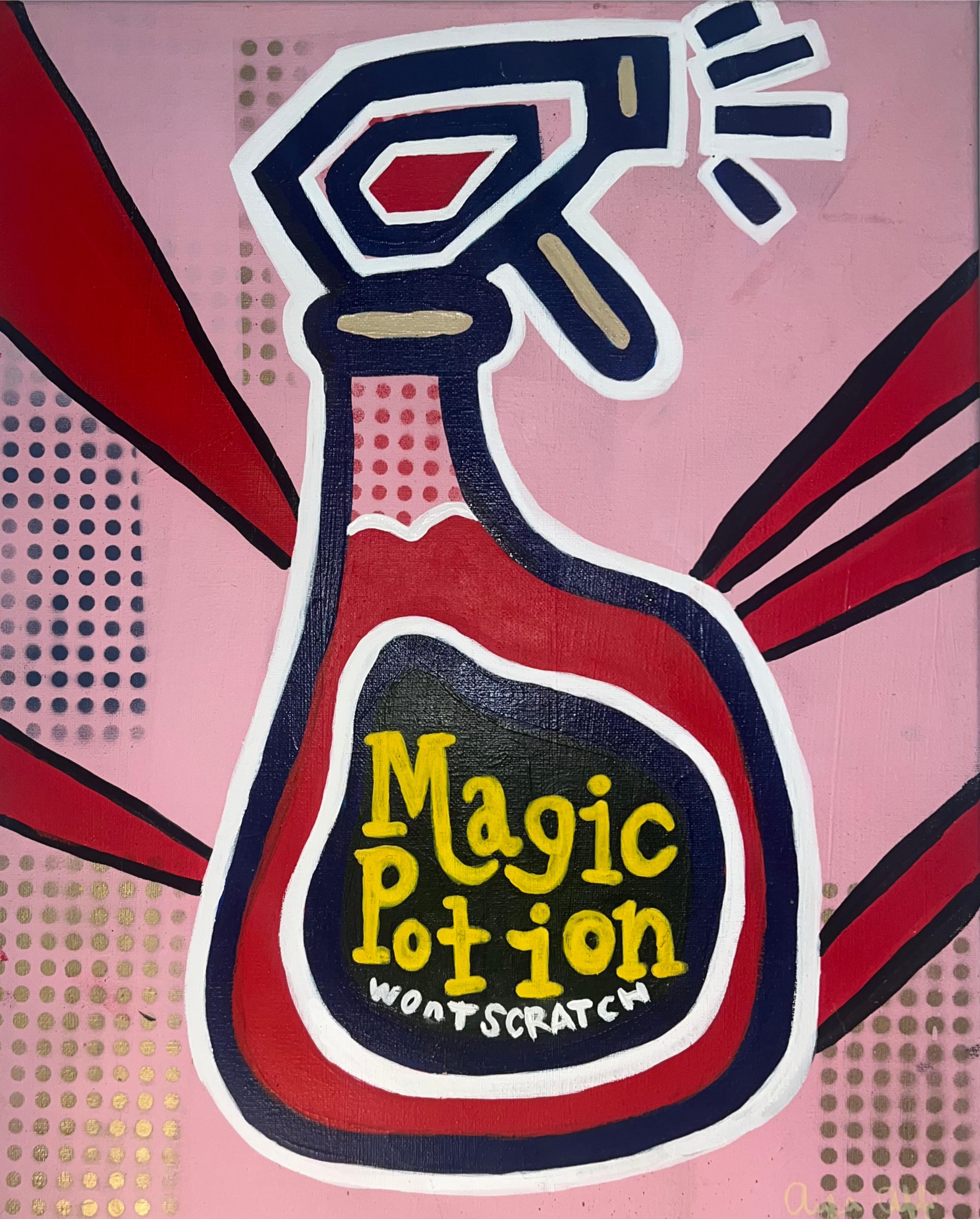 "Odore di magia", dipinto di Angela Afifi di 18" x 15" pollici 1
