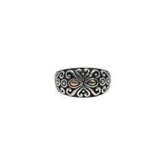 Angela by John Hardy A. Silver in oro 14K Batu Sari Scroll Ring Taglia 7 24882