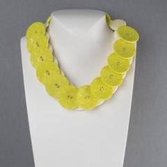 Angela Caputi Banana and Citrus Textured Resin Necklace