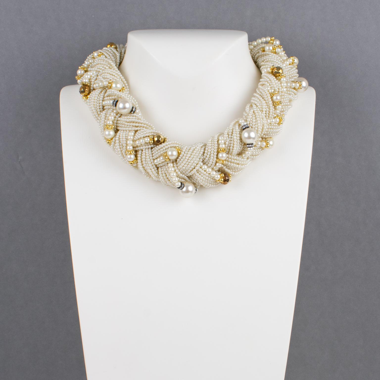 braided seed pearl necklace