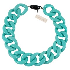 Angela Caputi Collier ras du cou en résine turquoise