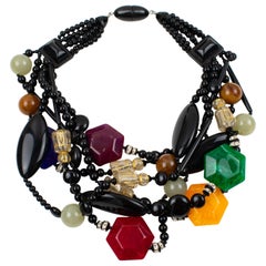 Angela Caputi Fruit Salad Multicolor Resin Multi-Strand Choker Necklace
