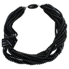Angela Caputi Licorice Resin Multi-Strand Necklace