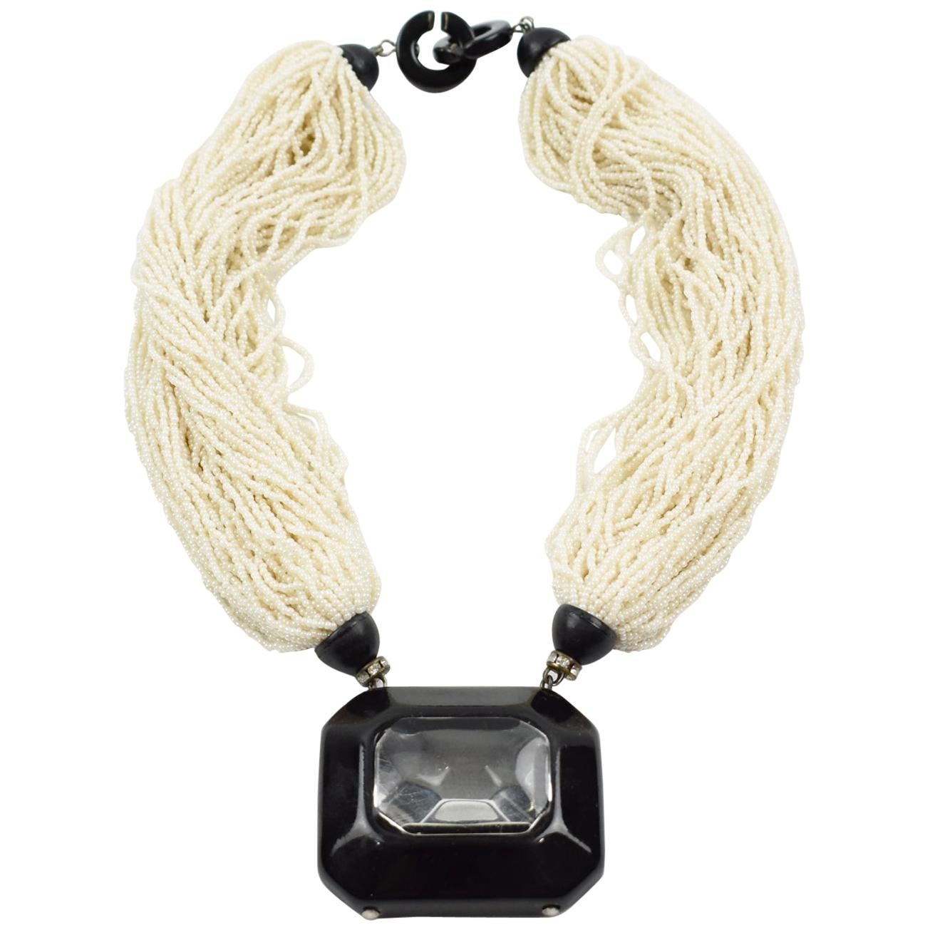 Angela Caputi Pearl Seeds Multi-Strand Choker Necklace