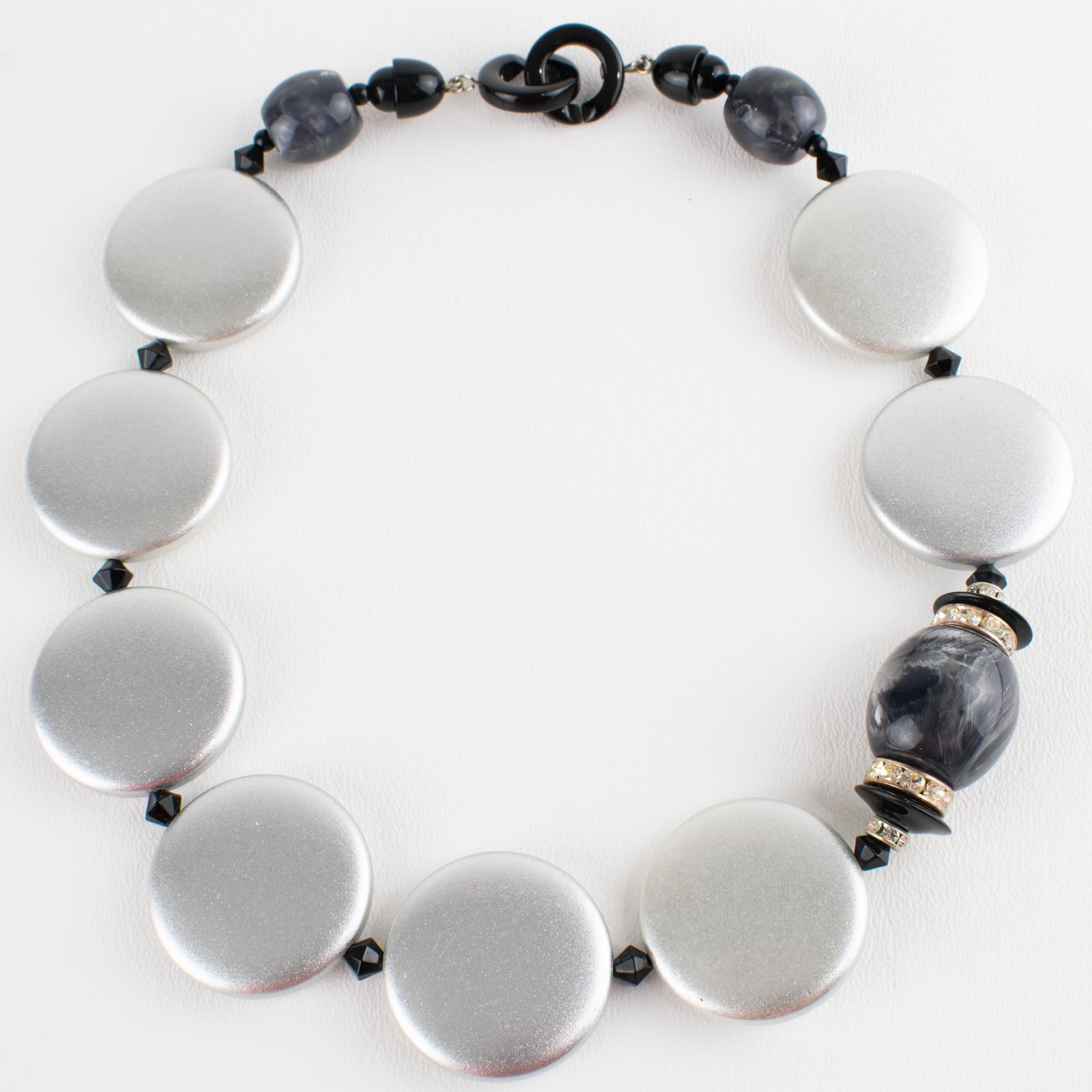 da uomo o donna Angela Caputi Collana in resina d'argento perlata in vendita