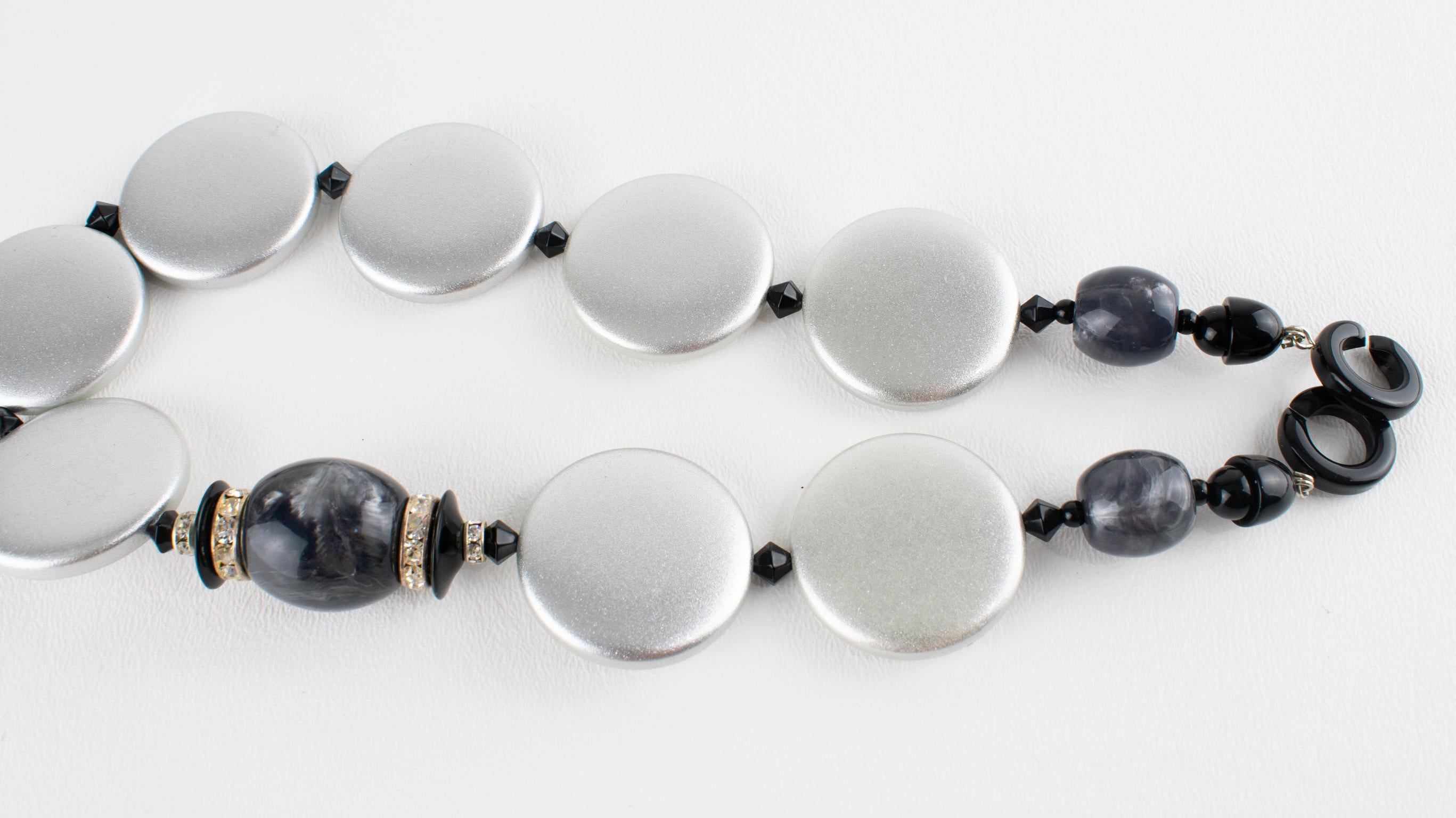 Angela Caputi Collana in resina d'argento perlata in vendita 3