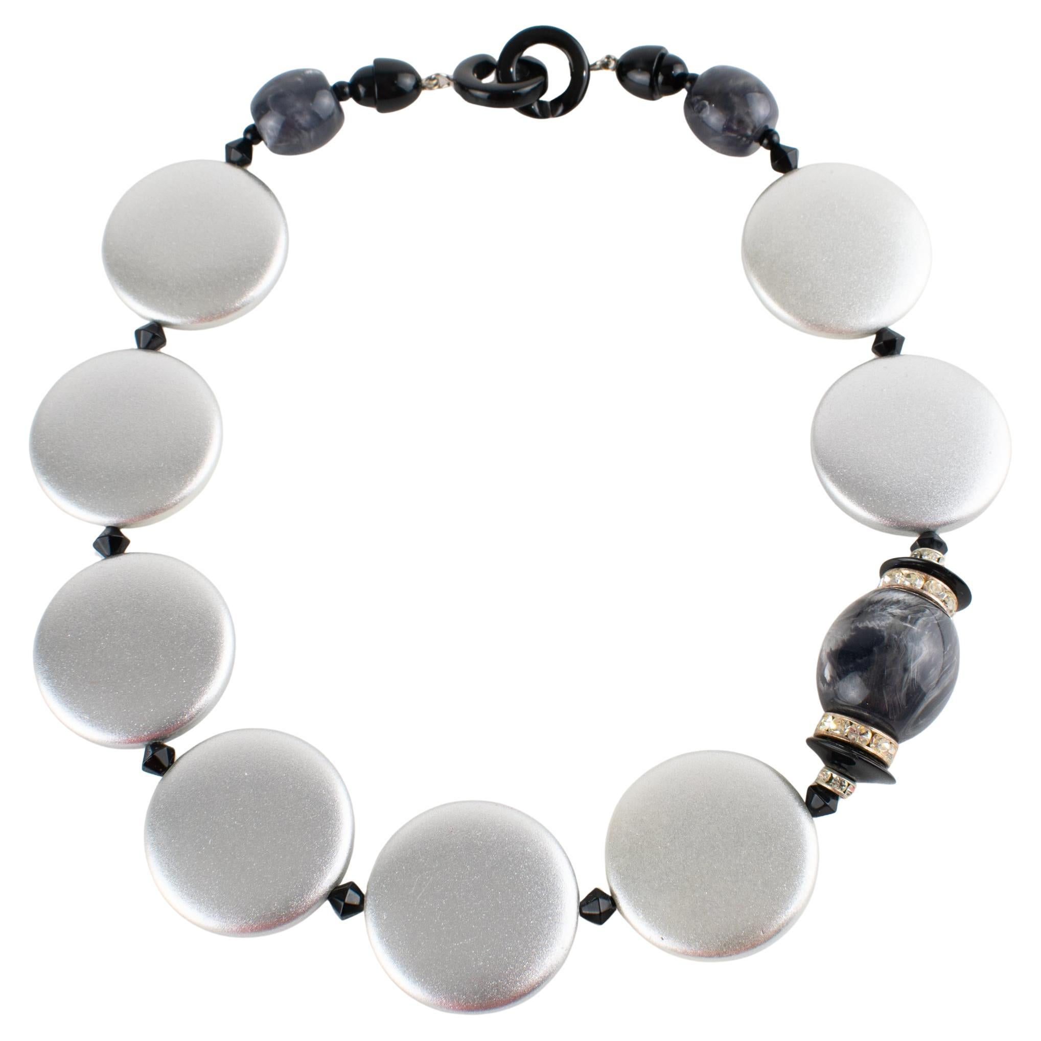 Angela Caputi Collana in resina d'argento perlata in vendita