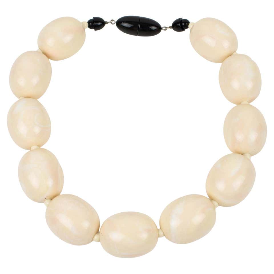 Ivory Chain Ivory Necklaces - 79 For Sale on 1stDibs | real ivory necklace value ...