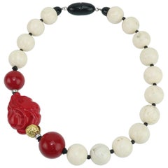 Angela Caputi Collier de perles en résine d'inspiration asiatique