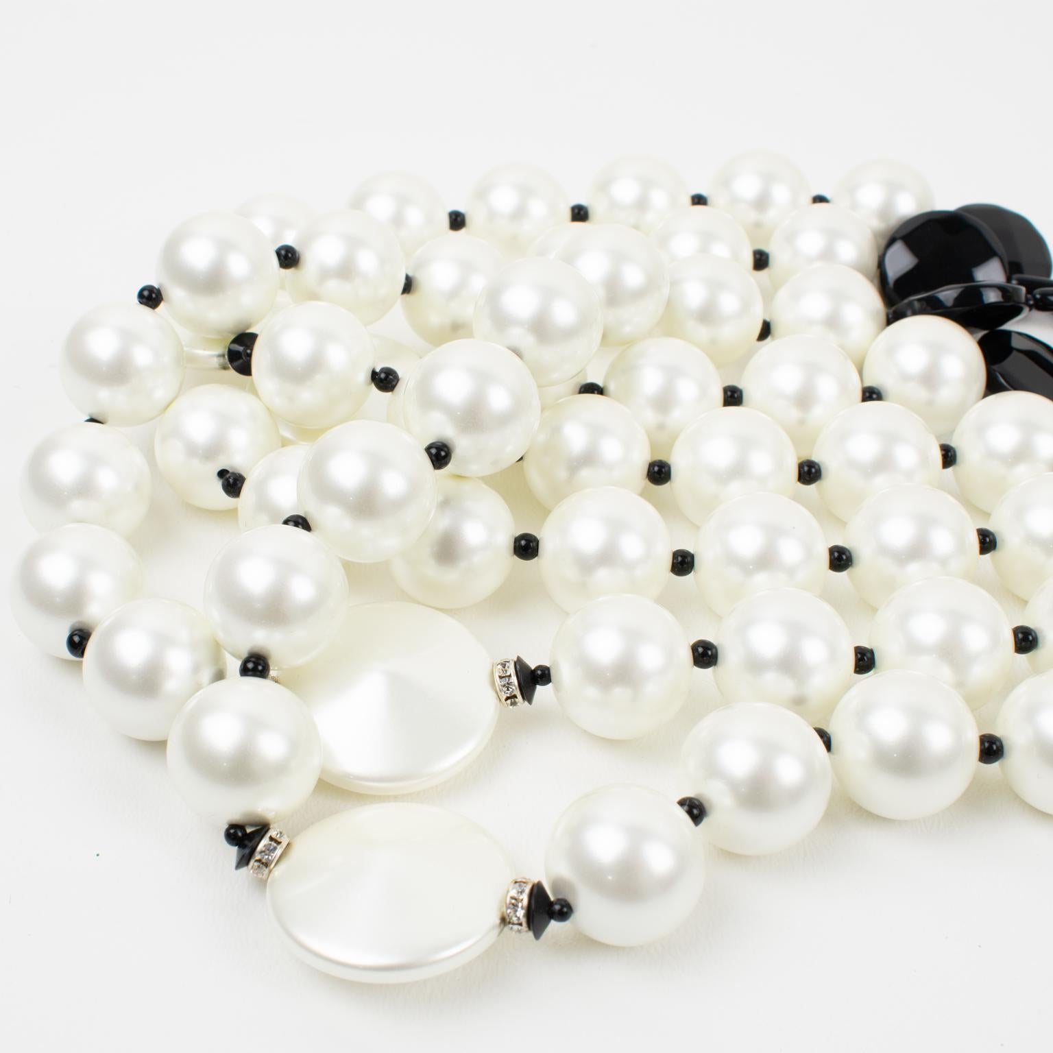 Angela Caputi Italy Faux-Pearl Multi-Strand Necklace 5