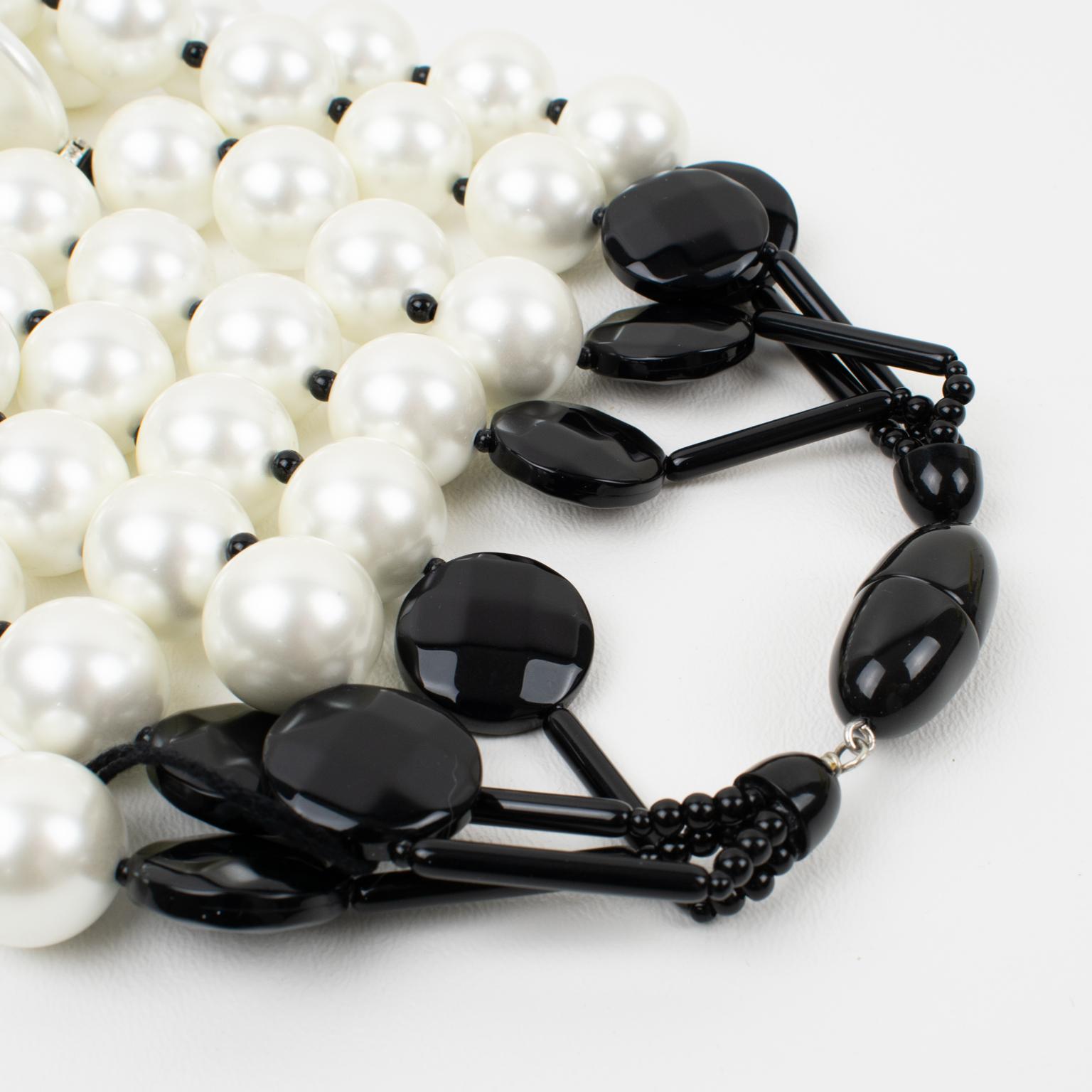 Angela Caputi Italy Faux-Pearl Multi-Strand Necklace 3