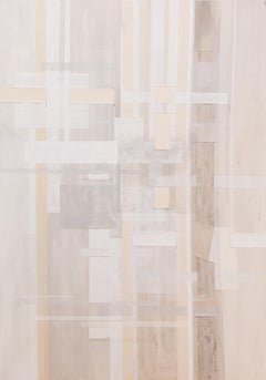 Layered" - Schwarz, Collage, geometrische Abstraktion, Mischtechnik