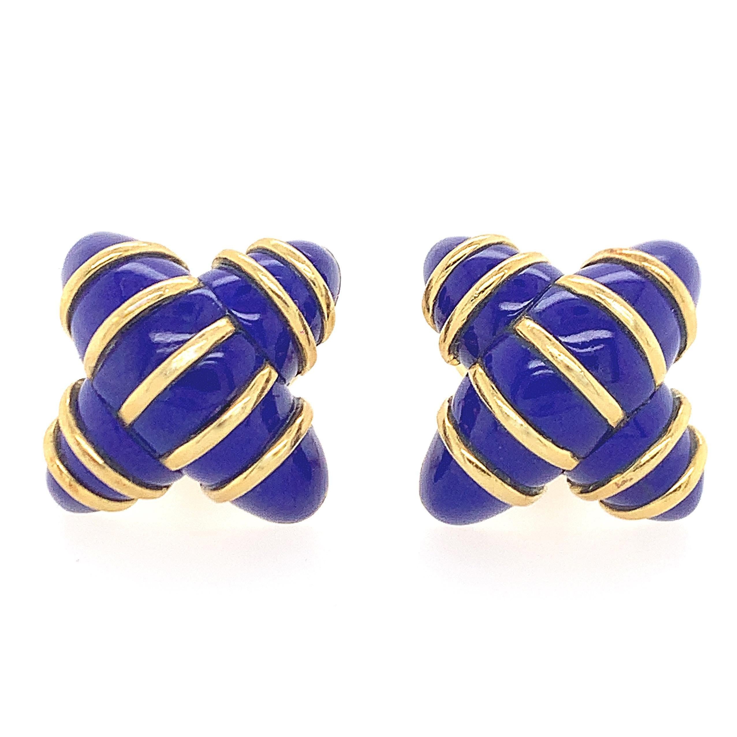 Angela Cumming Enamel Cufflinks In Excellent Condition In New York, NY