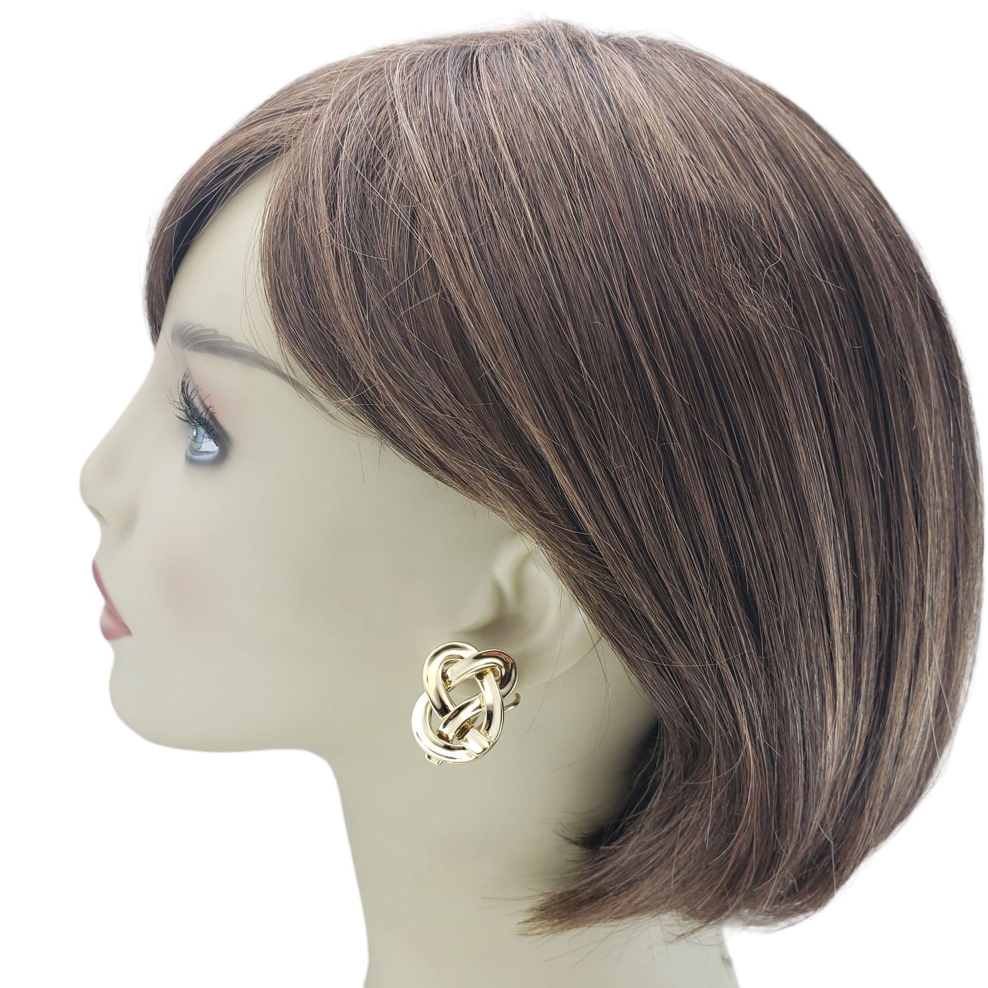 Angela Cummings 18 Karat Yellow Gold Pretzel Clip On Earrings #15244 For Sale 3
