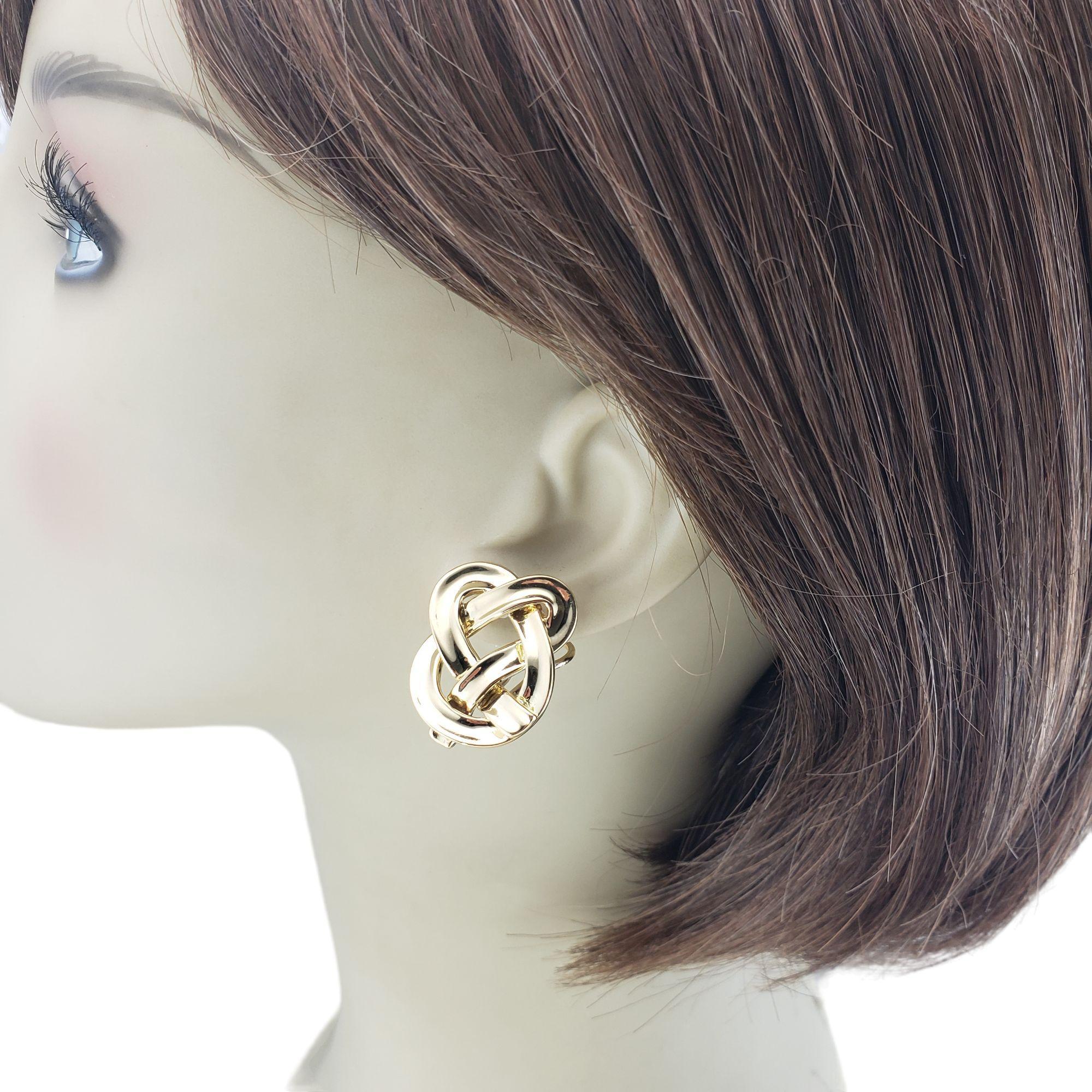 Angela Cummings 18 Karat Yellow Gold Pretzel Clip On Earrings #15244 For Sale 4