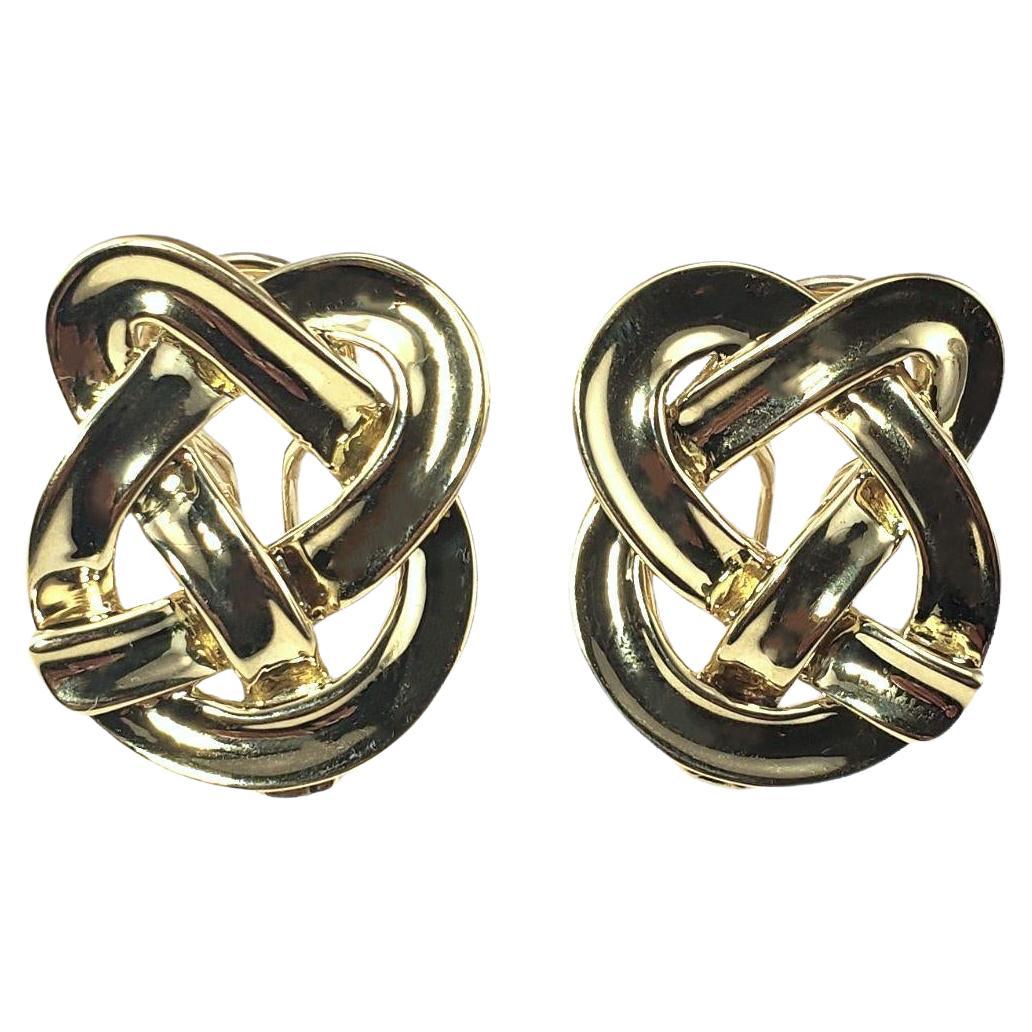 Angela Cummings 18 Karat Yellow Gold Pretzel Clip On Earrings #15244