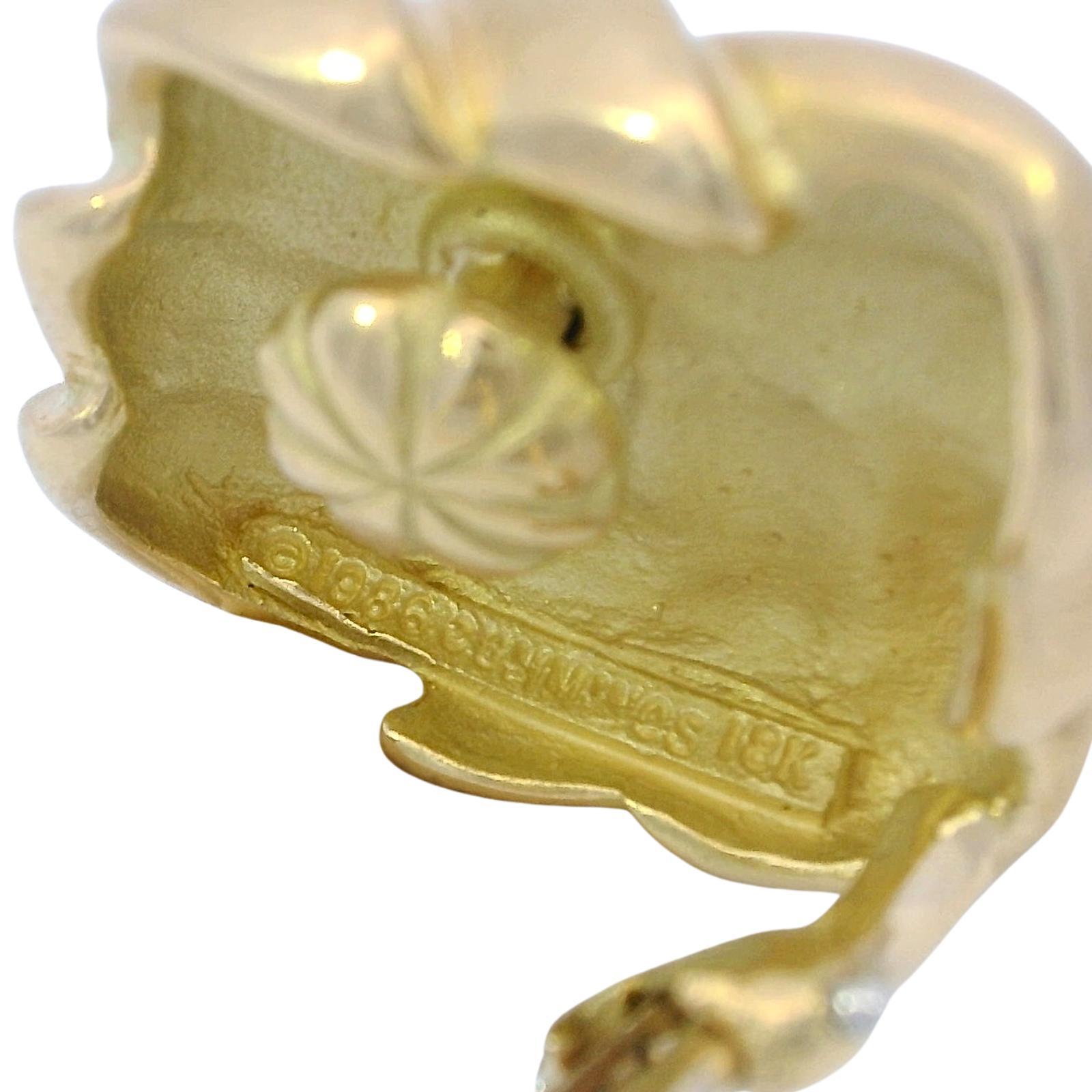 Angela Cummings 18K Earrings 1986 Woven Matted Finish Yellow Gold Clip Ons in vendita 7