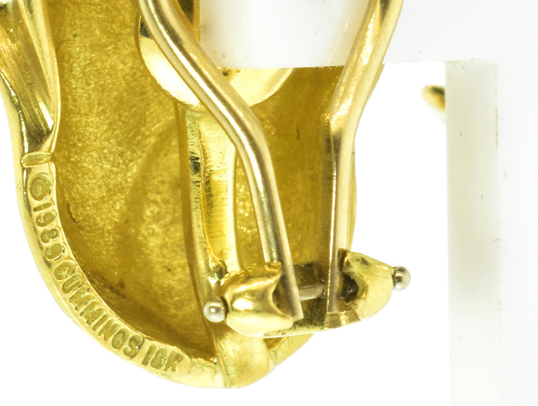 Angela Cummings 18K Fine Yellow Gold Vintage Earrings, circa 1989. en venta 5