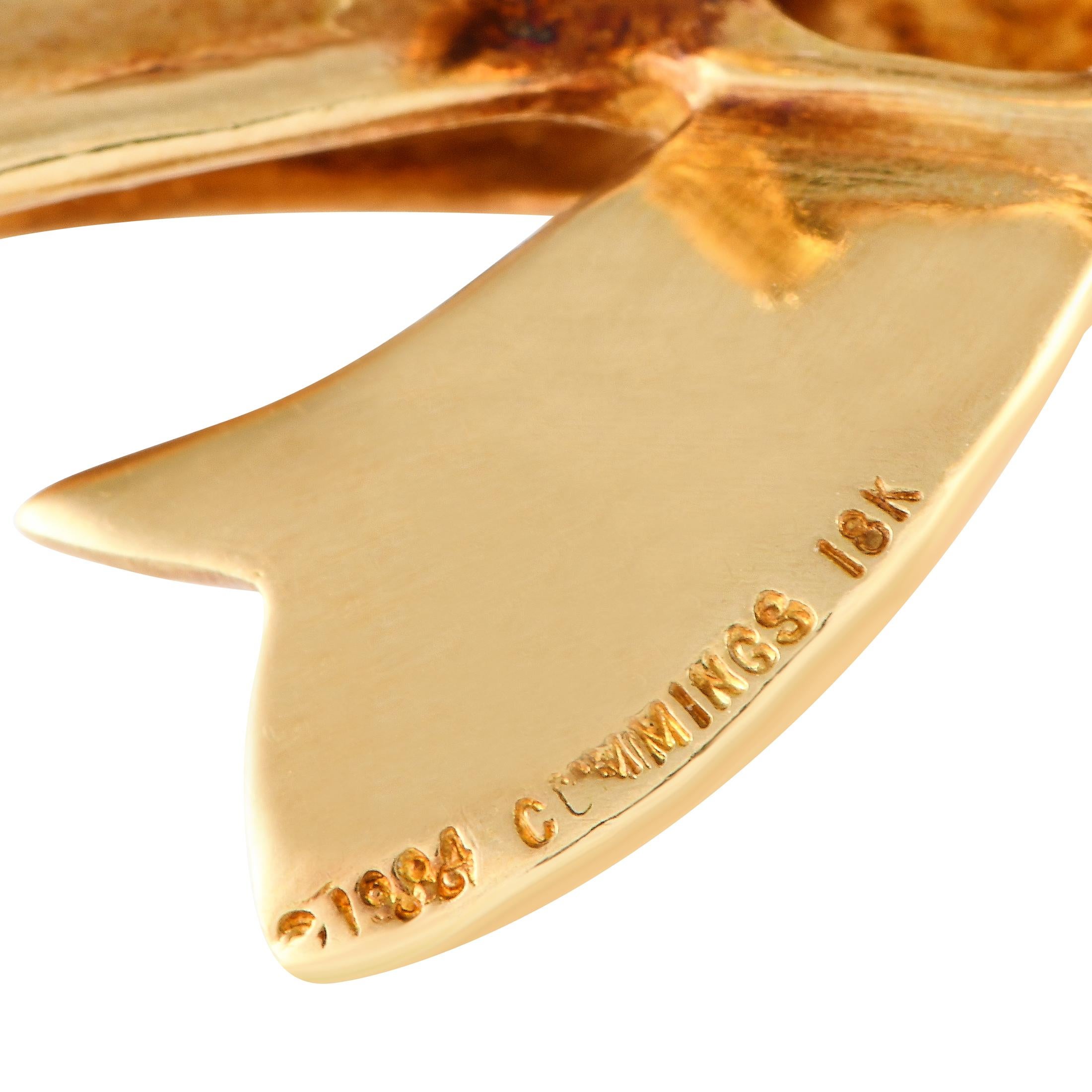 Angela Cummings 18K Yellow Gold Clip-On Bow Earrings In Excellent Condition In Southampton, PA